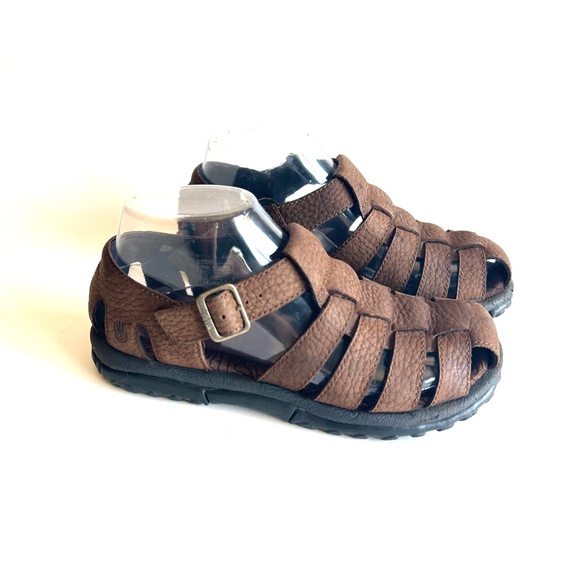 Teva Sirena Brown Leather Rubber Outsole Sandals size 6.5 - Picture 1 of 16